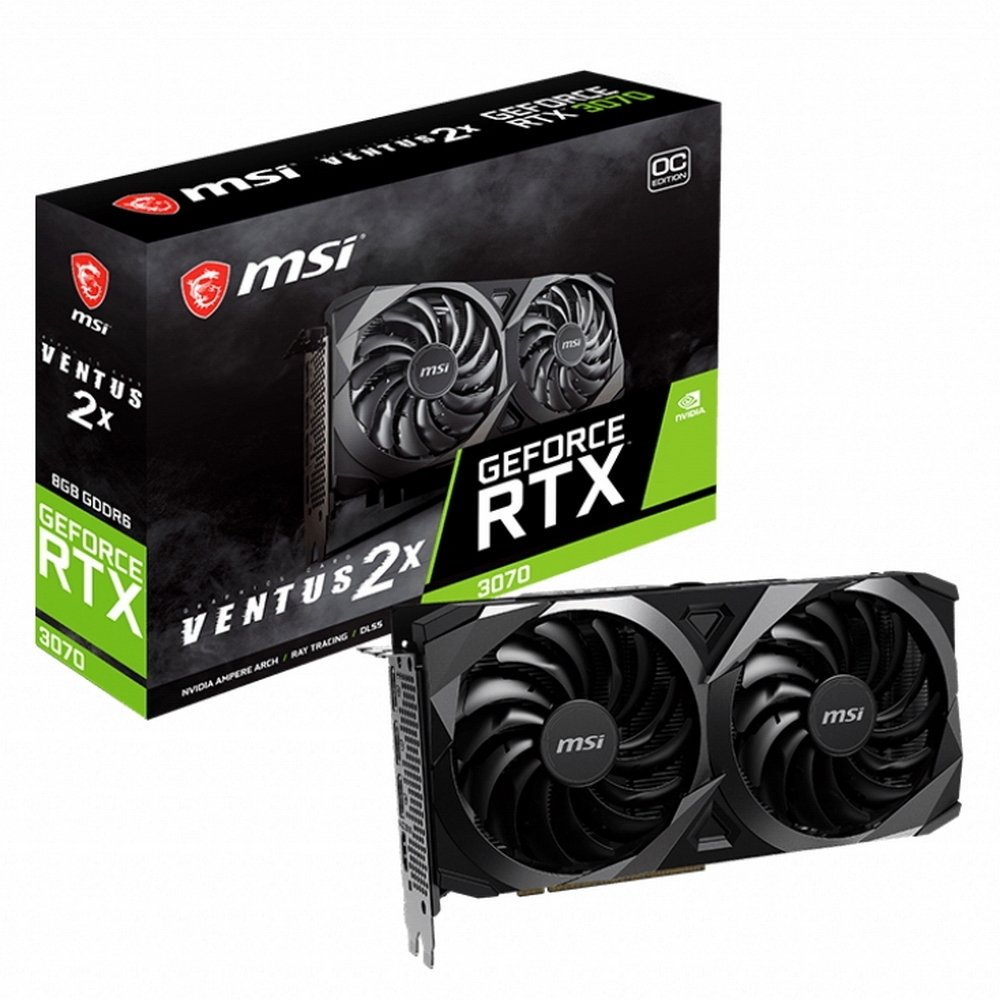 Купить видеокарту MSI RTX 3070 VENTUS 2X OC, 8 ГБ GDDR6 по низкой цене ...