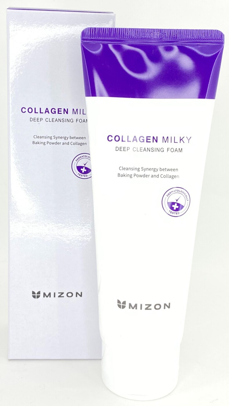 mizon collagen milky deep cleansing foam