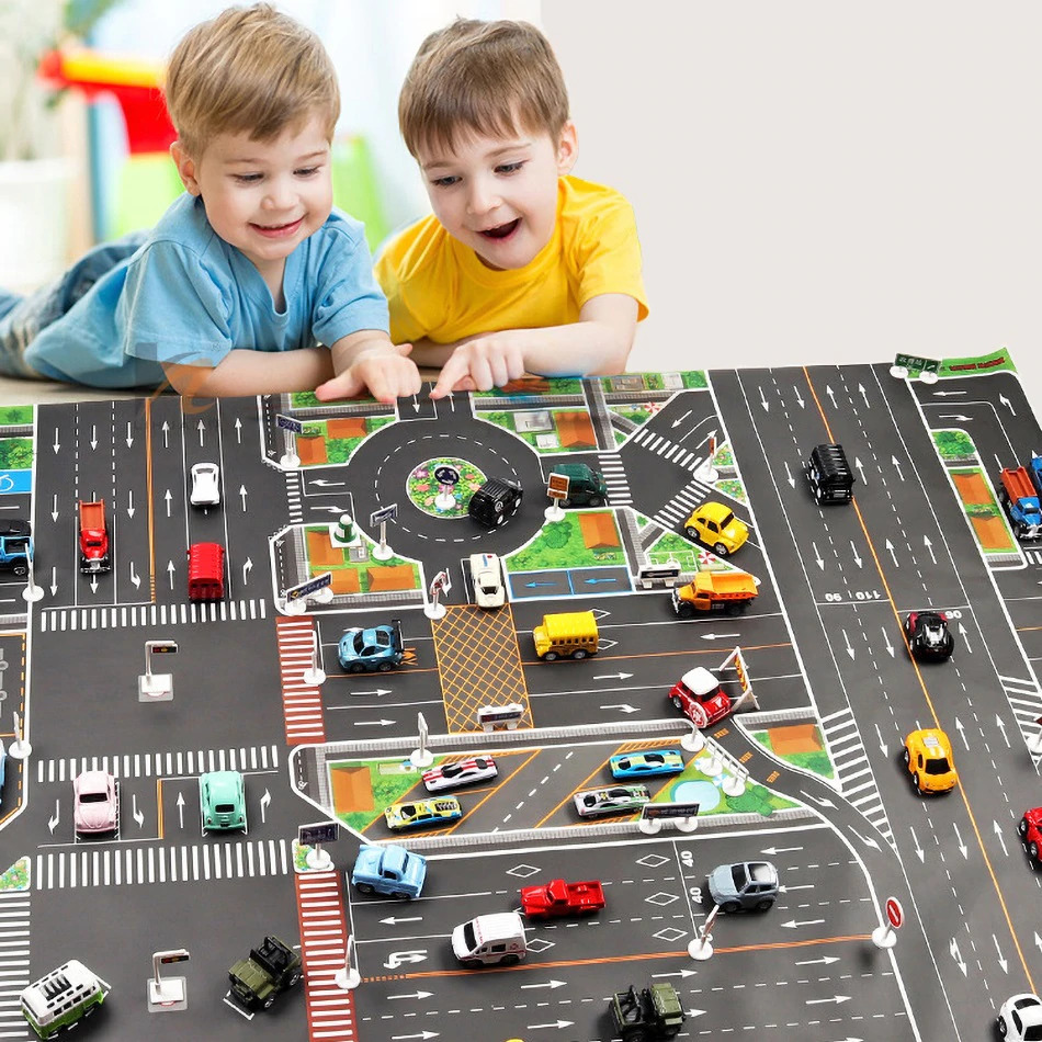 Игровой коврик "Дорожное движение" 130х100 см — купить в интернет ...