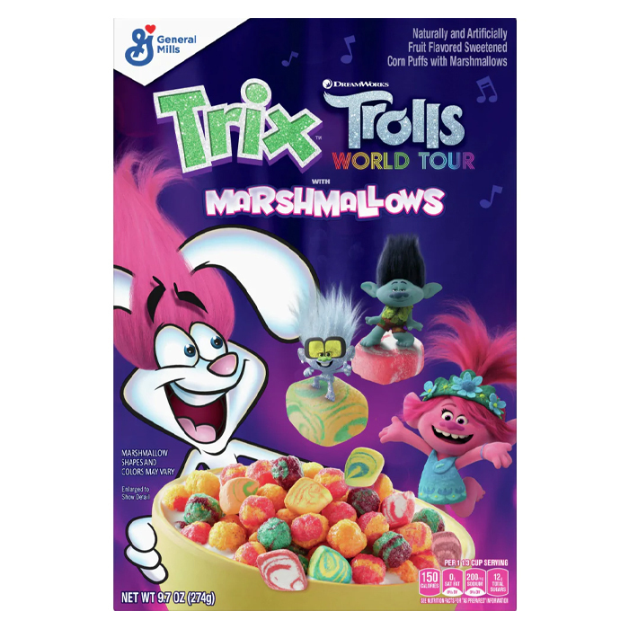 Сухой завтрак с маршмеллоу Kellogg's Trix Trolls World Tour with ...