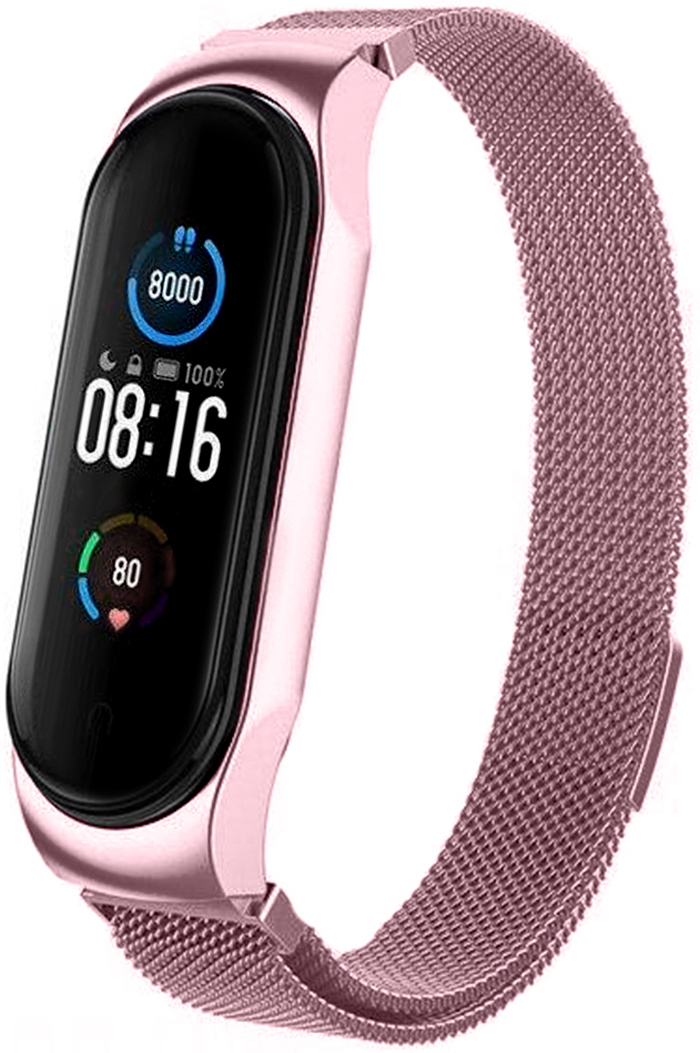 Миланский стальной ремешок для Xiaomi Mi Band 5 и Mi Band 6 ...