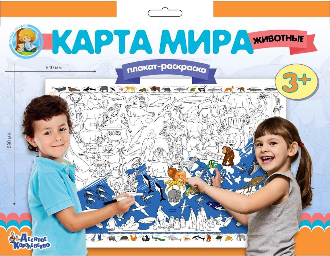 Плакат карта мира