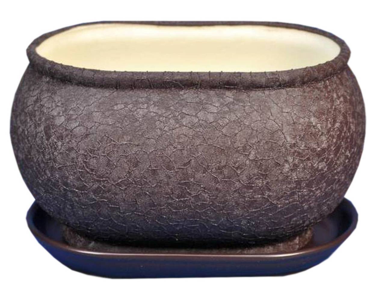 Sahara petit box. овальный горшок для цветов. кашпо шато d380мм h300мм 29л. кактусница c подставкой "sahara petit box". горшок египет керамич.