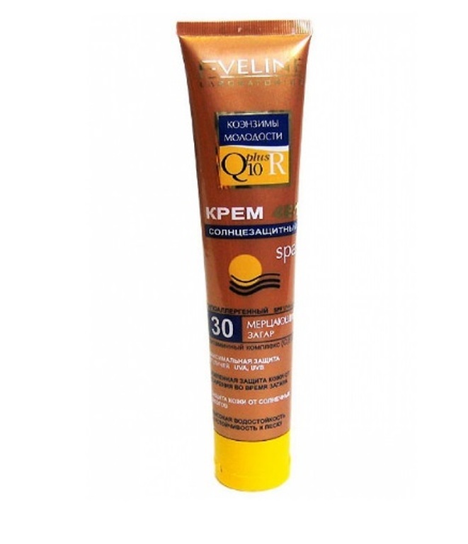 Eveline Q10+R Крем Солнцезащитный Мерцающий Загар SPF 30 ...