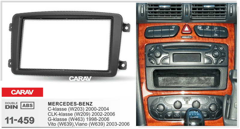 Переходнаярамка2Din7дюймовMercedes-BenzC-klasseW203,W209,W463,VianoW639.Carav11-459.