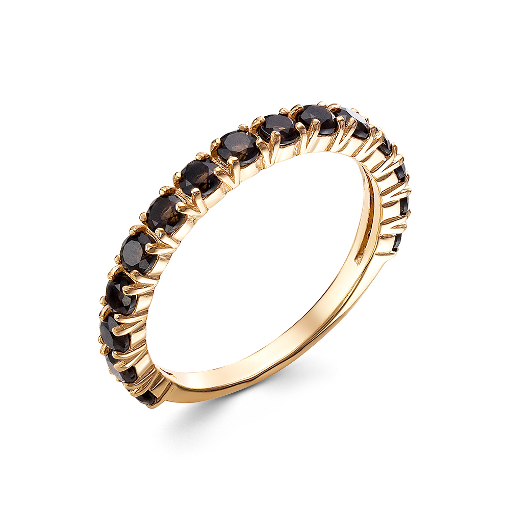 SamoroDki Jewelry Кольцо "Дорожка" с натуральными раухтопазами