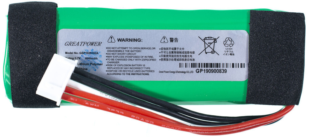 Аккумуляторы в междуреченске. Аккумуляторная батарея для JBL charge 3 gsp1029102a 6000mah 3.7v. Gsp1029102a аккумулятор. Аккумуляторная батарея для JBL 3.7. Greatpower gsp1029102 6000mah.