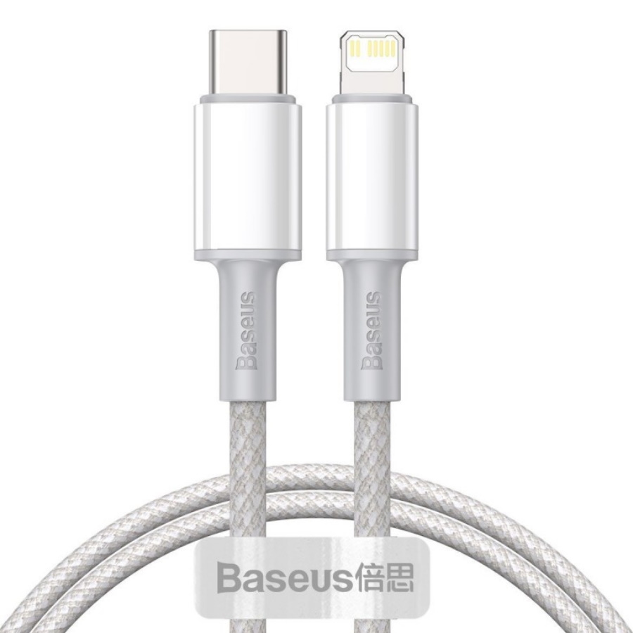 Кабель Baseus High Density Braided Fast Charging Data Cable Type-C to  Lightning PD 20W 1m Blue - купить по низкой цене в интернет-магазине OZON  (859414583)