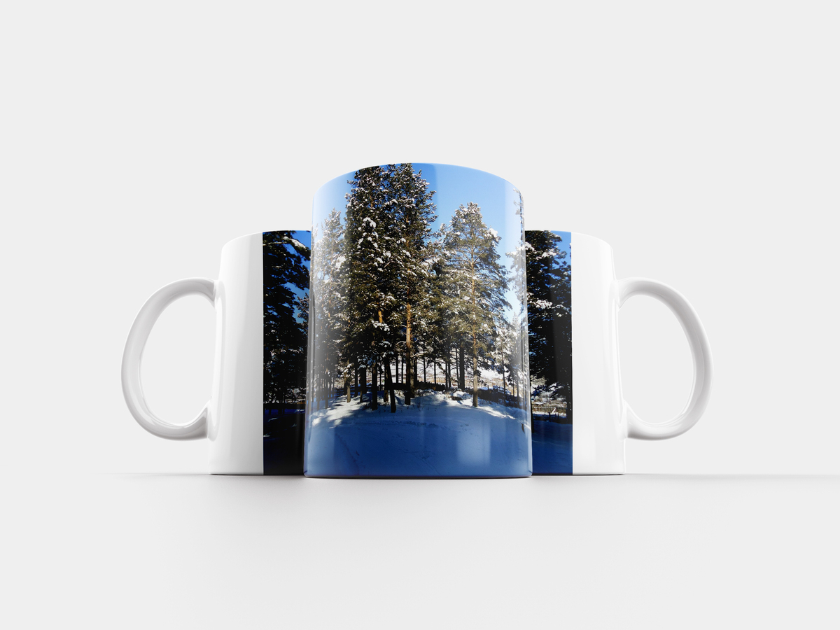 кружка зимний лес 390мл код nc2216. кружка зимний лес. кружка зимний лес 390мл. чашки с зимним пейзажем. кружка зимний лес.