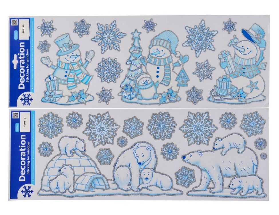 Новогодние наклейки на окна Ozon