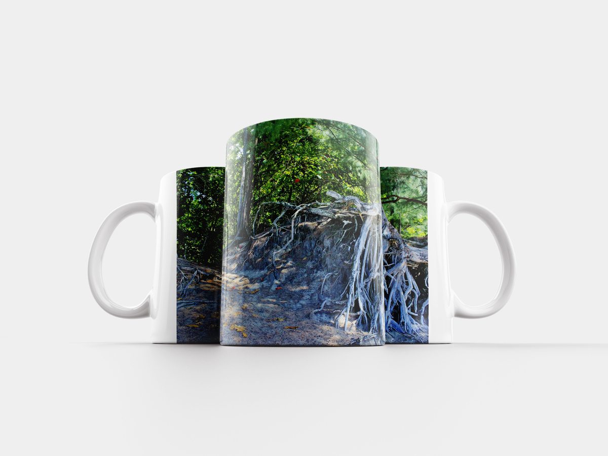 кружка с картиной ван гога. корень кружок.