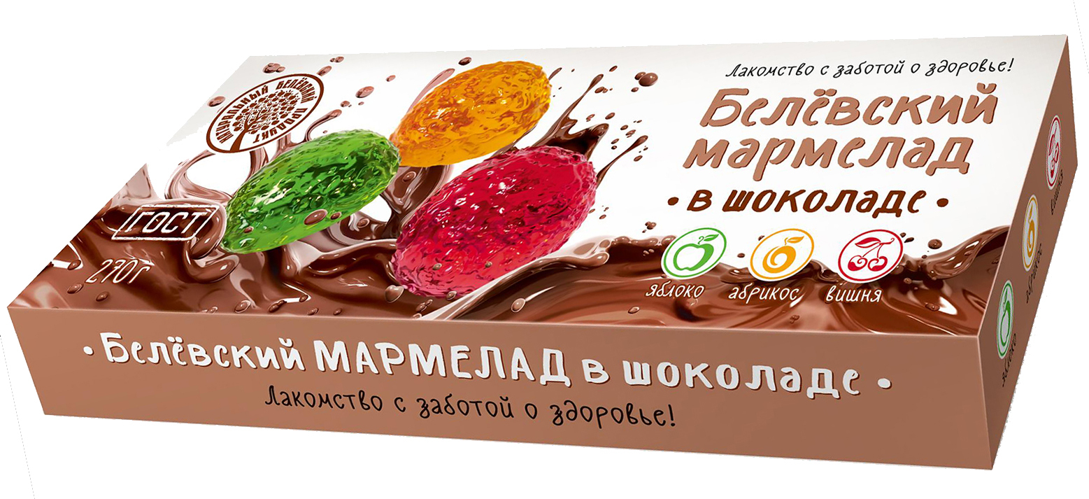 Белевский мармелад в шоколаде, 270г — купить в интернет-магазине OZON с ...