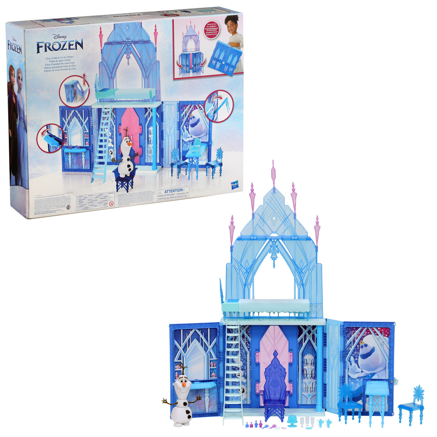 Кукольный домик Disney Frozen Ледовый замок Эльзы Холодное сердце F18195L0  - купить с доставкой по выгодным ценам в интернет-магазине OZON (385661582)