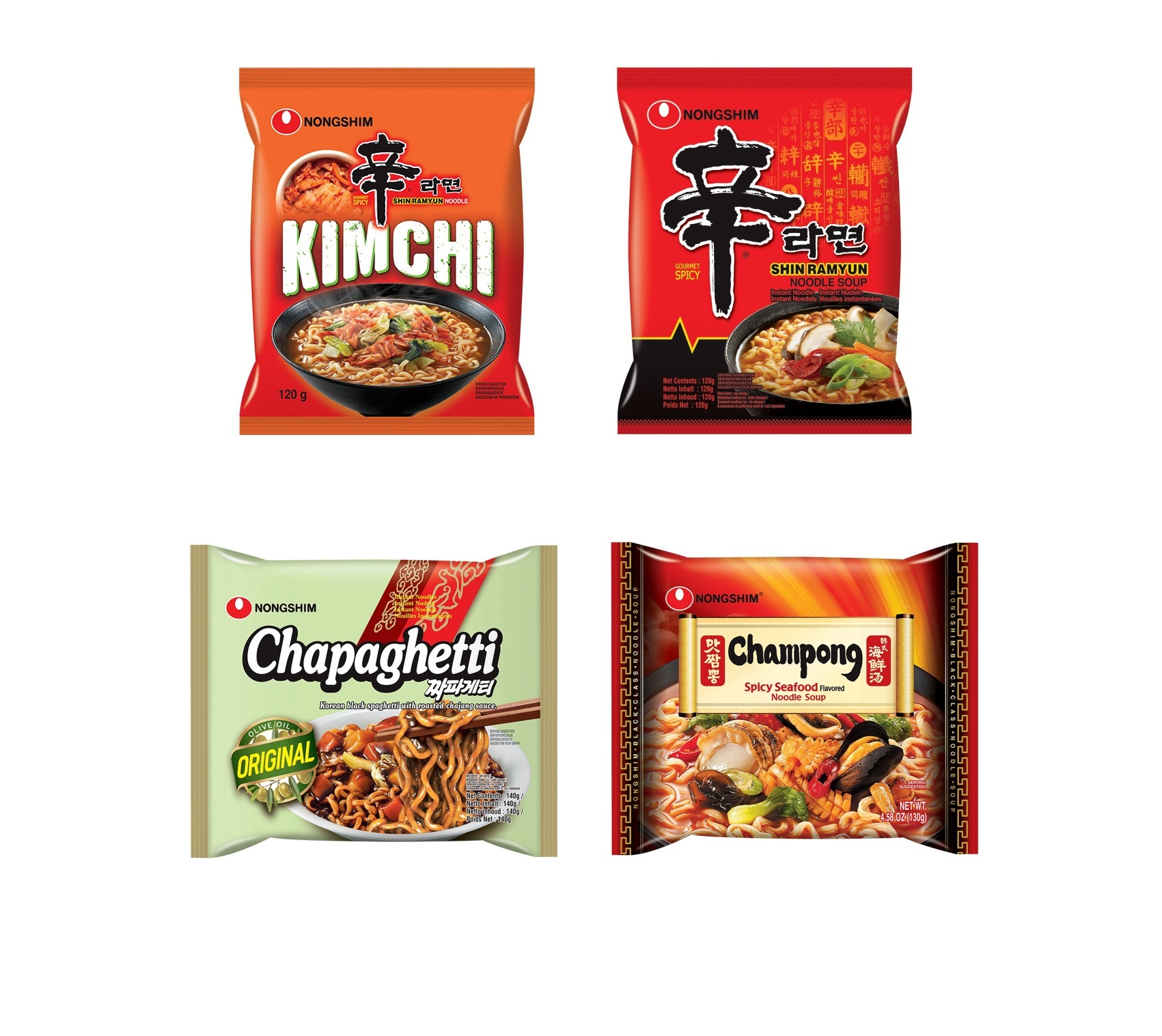 Набор лапши. Шин рамен Nongshim. Кимчи Nongshim. Нонгшим Чампонг. Champong лапша.