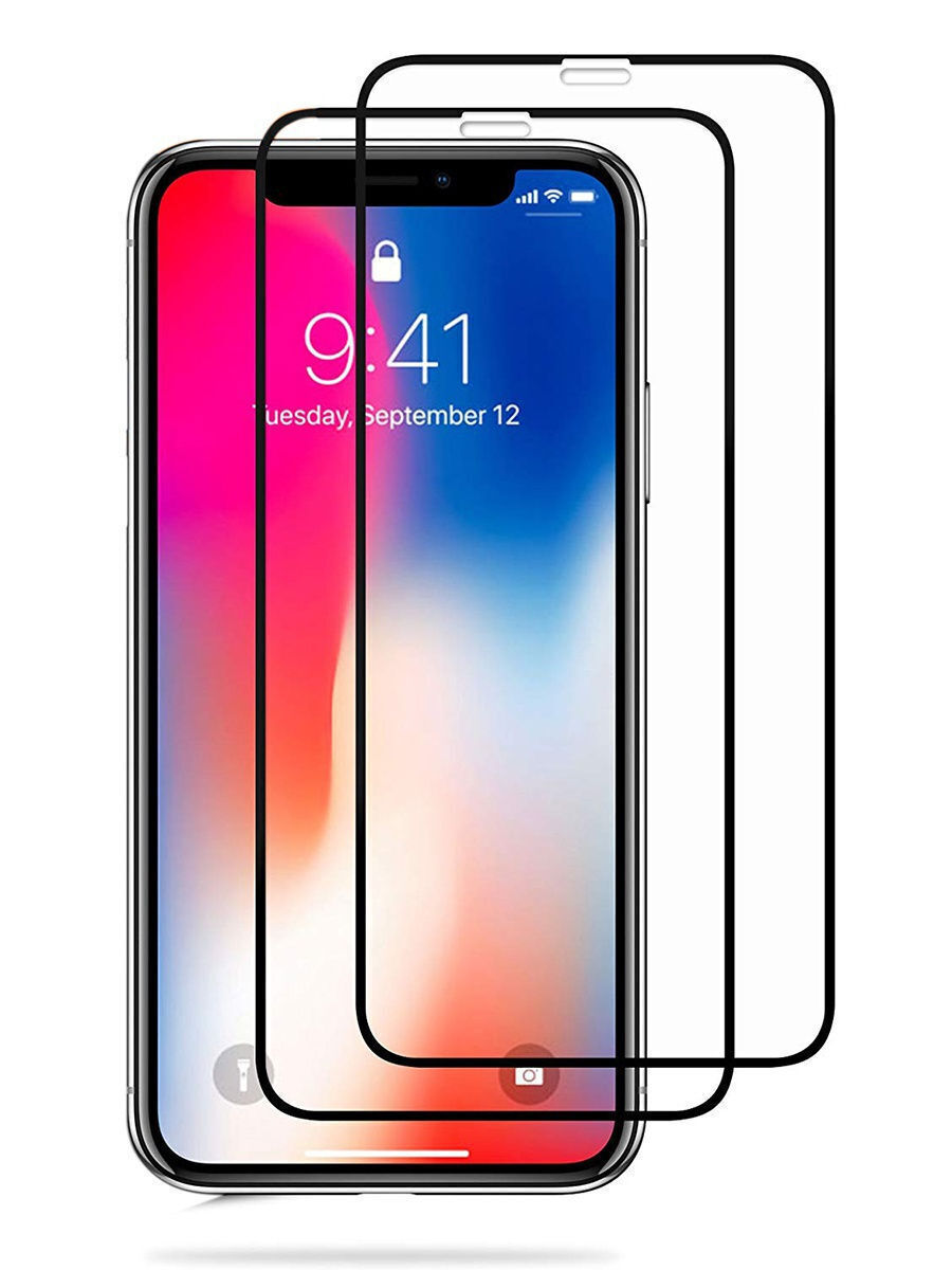 2 шт. Защитное стекло для iPhone X / XS / стекло на 11 Pro iPhone  противоударное, закаленное - купить с доставкой по выгодным ценам в  интернет-магазине OZON (300329305)