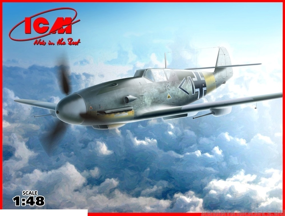 СборнаямодельICM48107Bf109F4/R6ГерманскийистребительIIMBМасштаб1/48