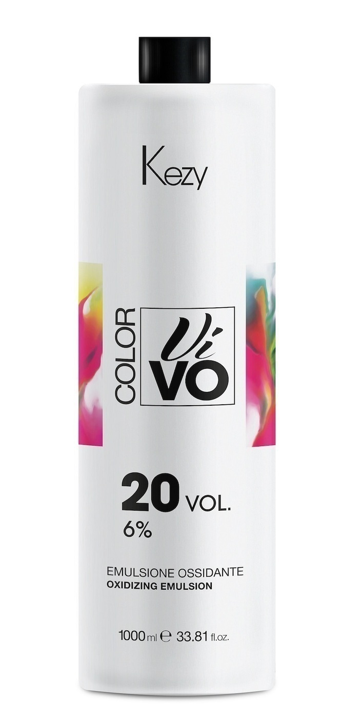 KEZY. Эмульсия окисляющая 6% (20 vol.) для крем краски для волос Oxidizing emulsion COLOR VIVO 1000 мл