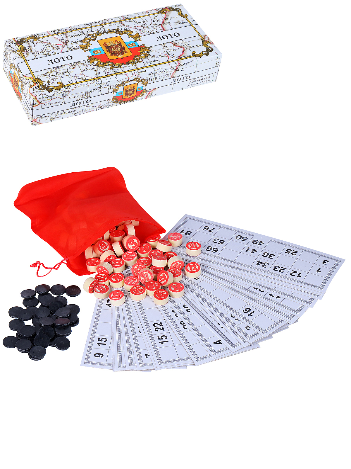 Лото детское, деревянное, настольная игра "Русское лото", 24 карточки ...