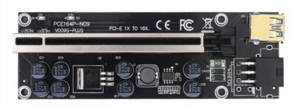 РайзерPCI-E1xto16xUSB3.0riser6PIN,V009S-PLUS