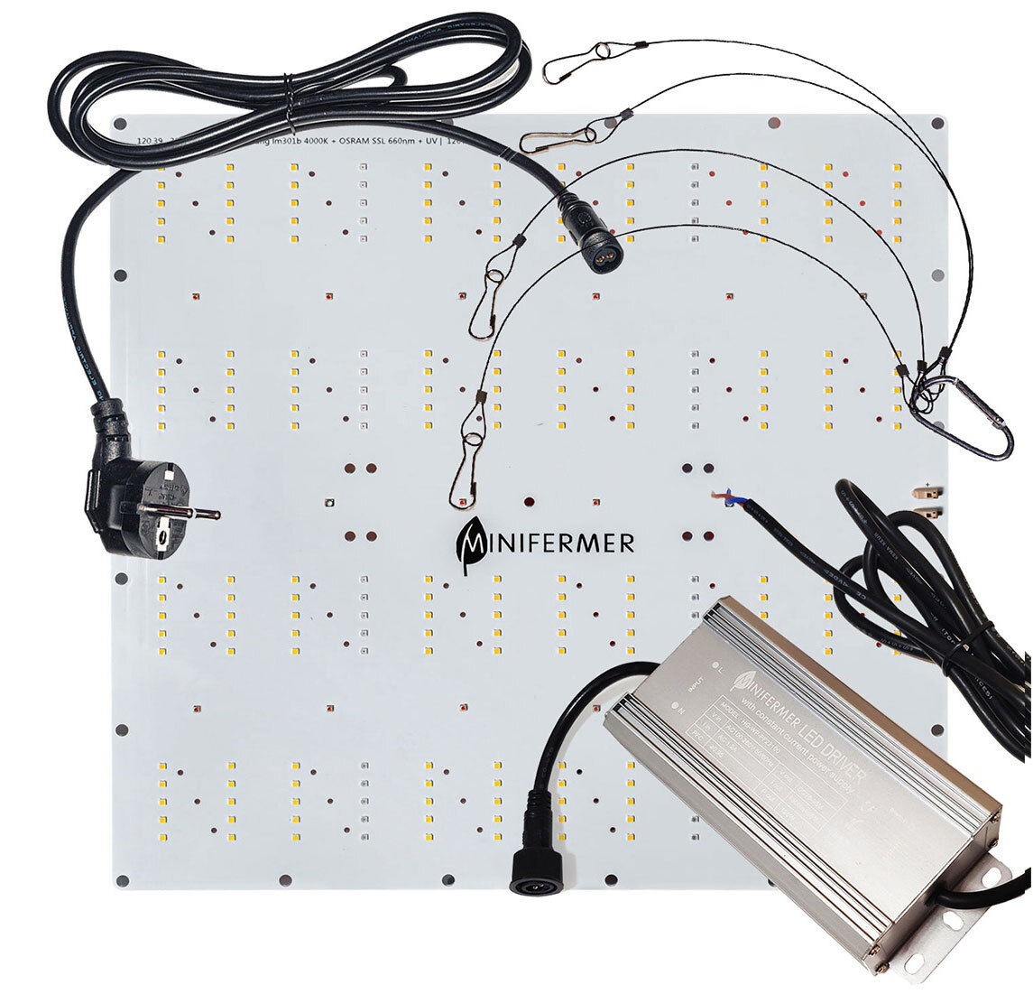 Квантум борд Ultra Quantum board диоды Samsung lm301b 4000K + Osram Oslon 3.24 660nm + LG UV 380nm + 660nm 3030, 120 Вт 39x39см / фито светильник / фитолампа для растений в гроубокс, теплицу, оранжерею, тент