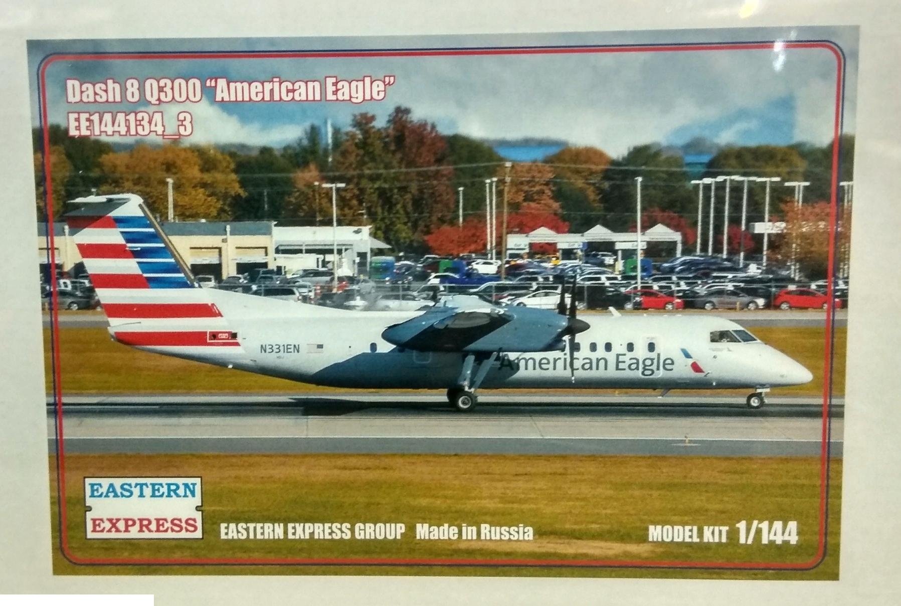 Сборная модель Восточный Экспресс ЕЕ144134_3 Dash 8 Q300 American Eagle Масштаб 1/144