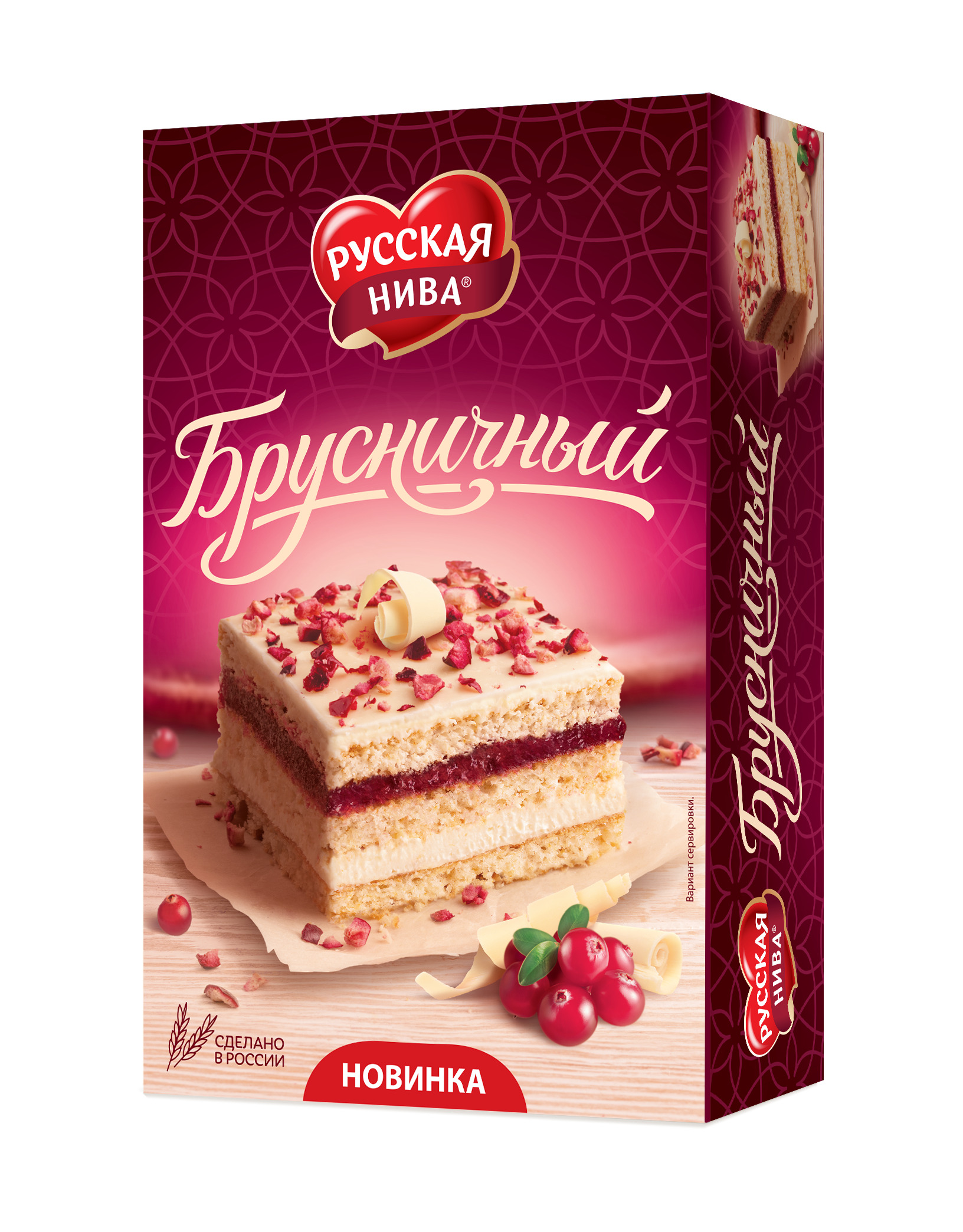 Торт русская Нива брусничный 300г
