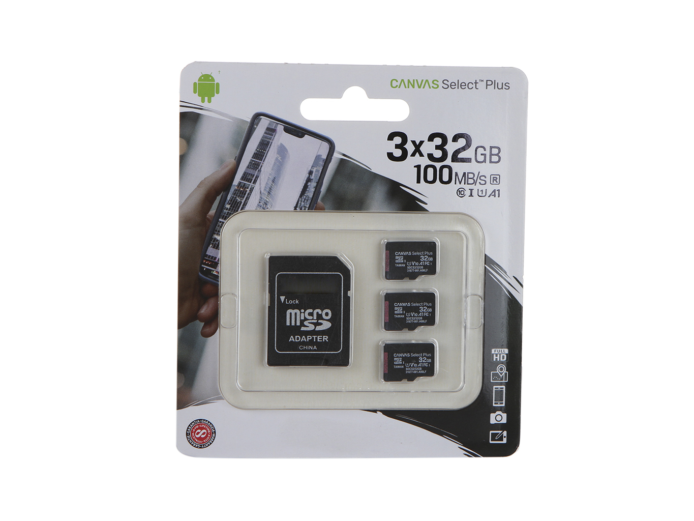 Карта памяти microsd kingston 32gb canvas select plus