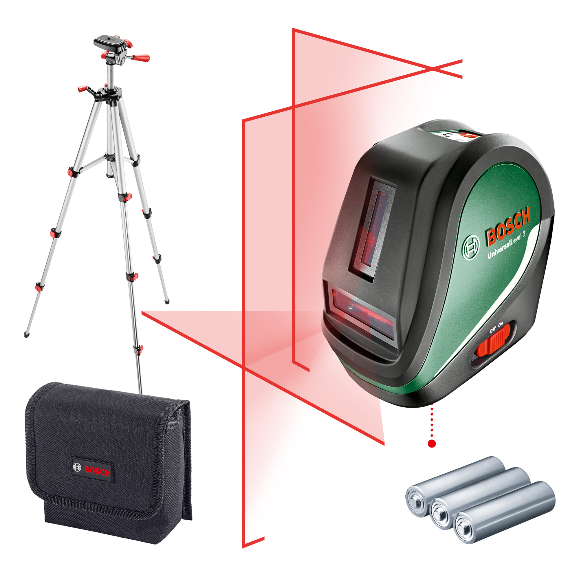 Bosch UNIVERSALLEVEL 2 Set нивелир лазерный 0.603.663.801. Штатив для лазерного уровня бош. Лазерный уровень бош куб. Аккумуляторы для лазерного уровня бош.