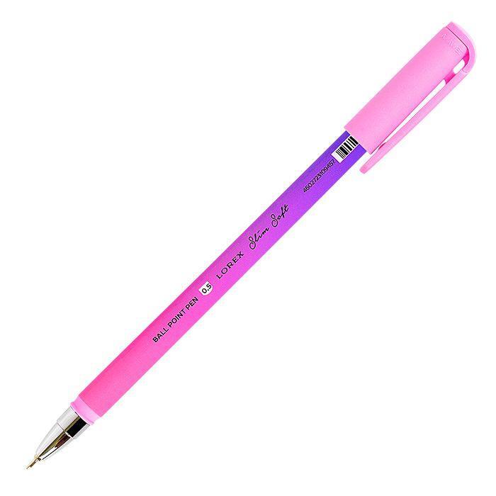РучкашариковаяLorexGradientSweet"SlimSoft"(0.5мм,синийцветчернил,прорезиненныйкорпус)1шт.