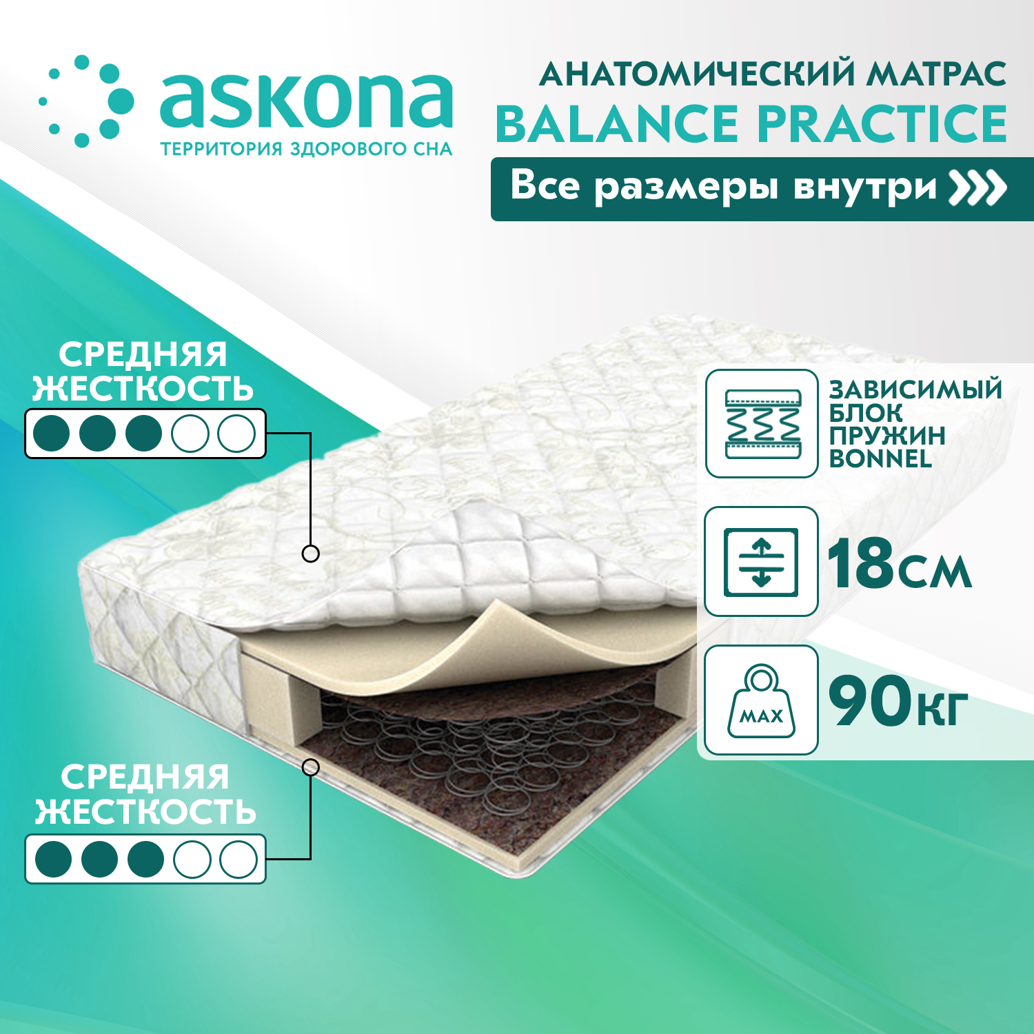 матрас askona sleep style fly