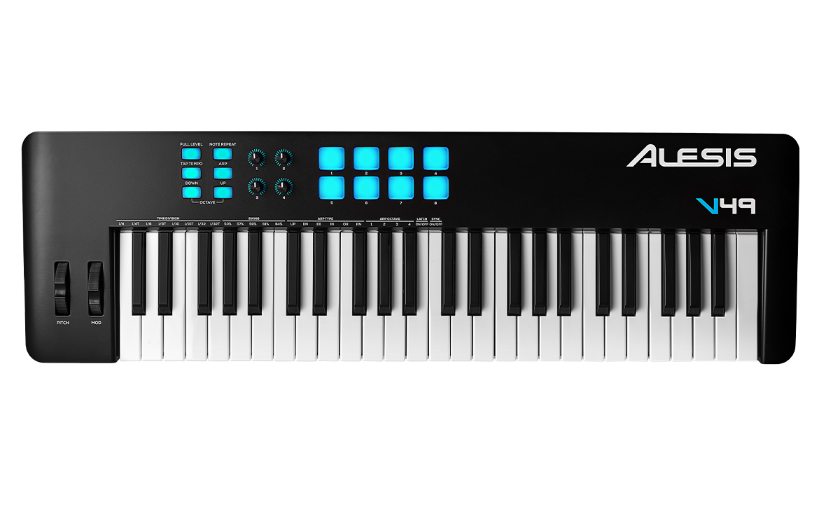 ALESIS V49 MKII USB/MIDI-клавиатура контроллер с 49 динамическими клавишами  - купить с доставкой по выгодным ценам в интернет-магазине OZON (576122719)