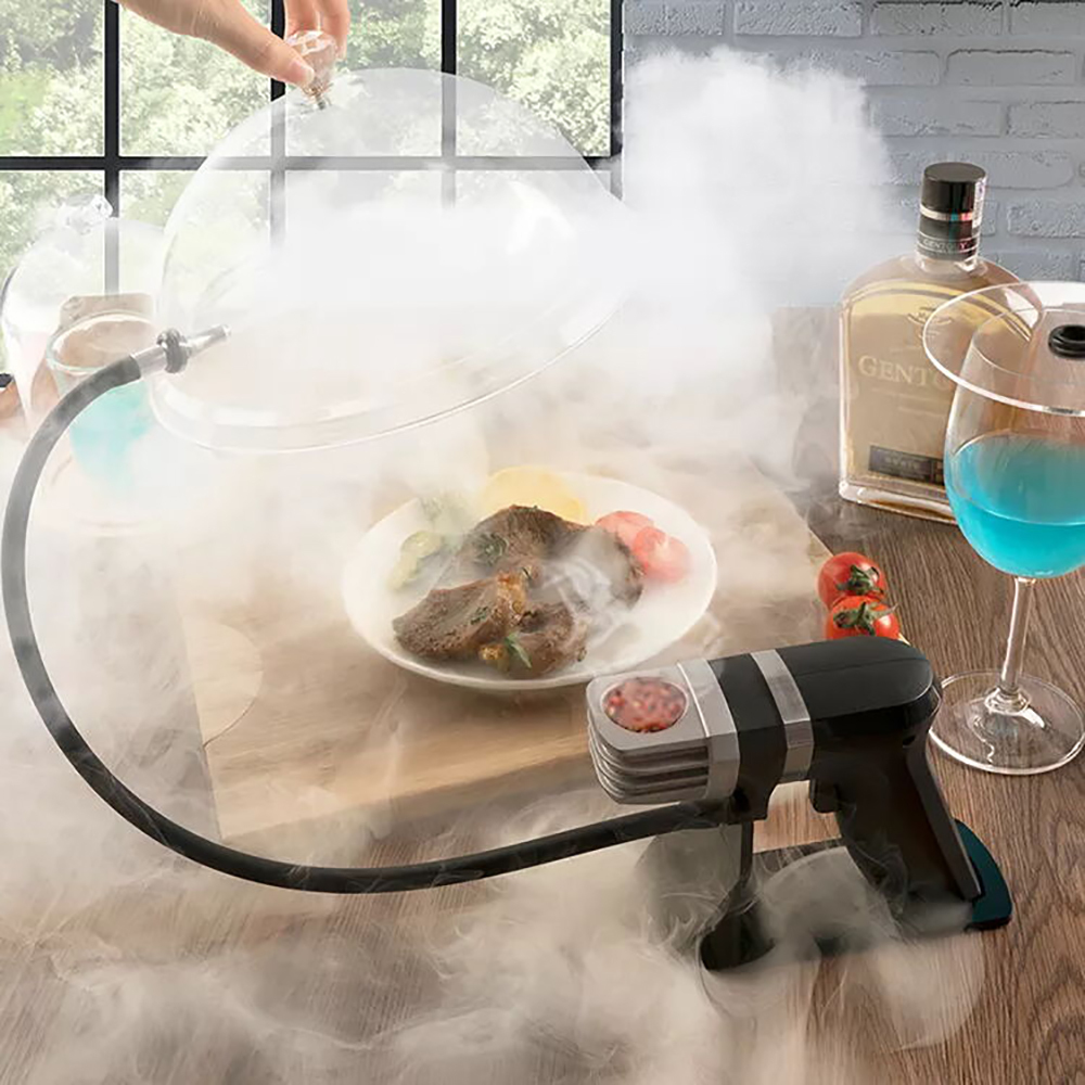 Портативный дым. Окуриватель для бара. Блюда с дымом. Flavour Blaster Cocktail.