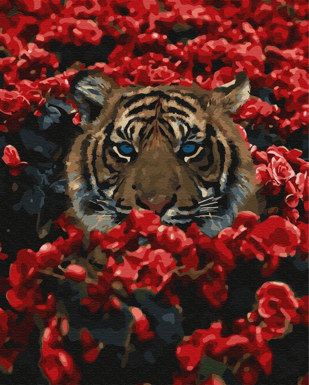 Тигр стразами картина