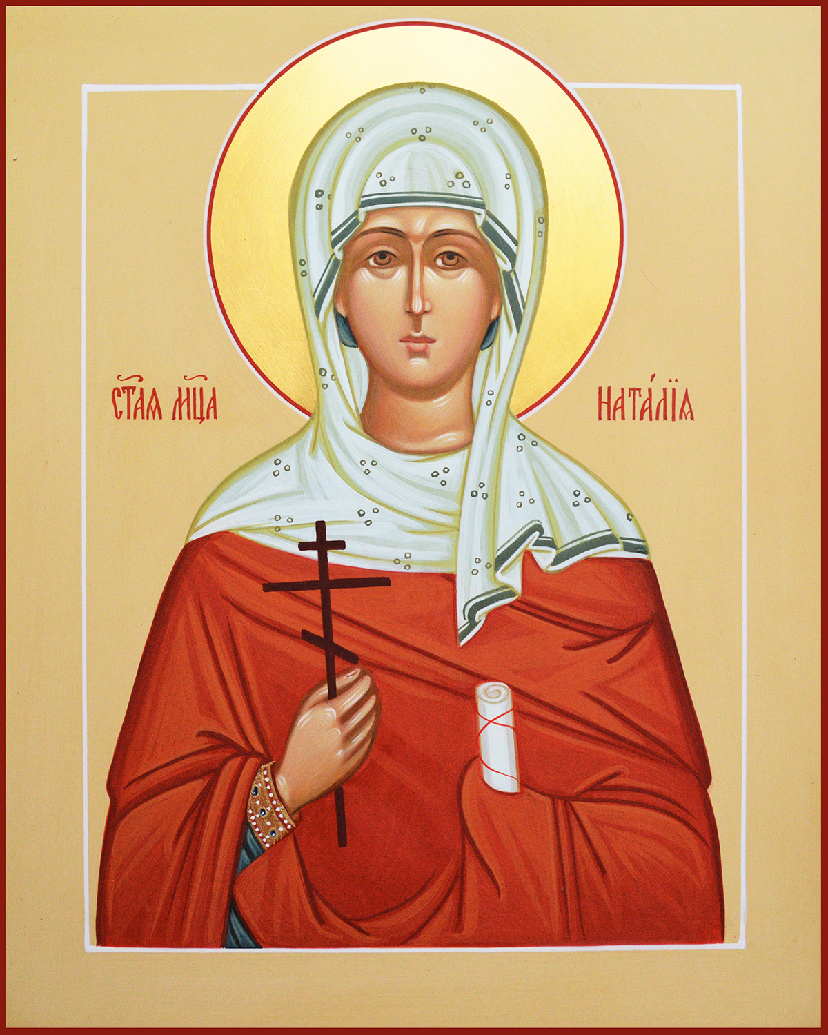 Резная икона "Святая мученица Наталия" - купить в Мастерская резных икон из дере