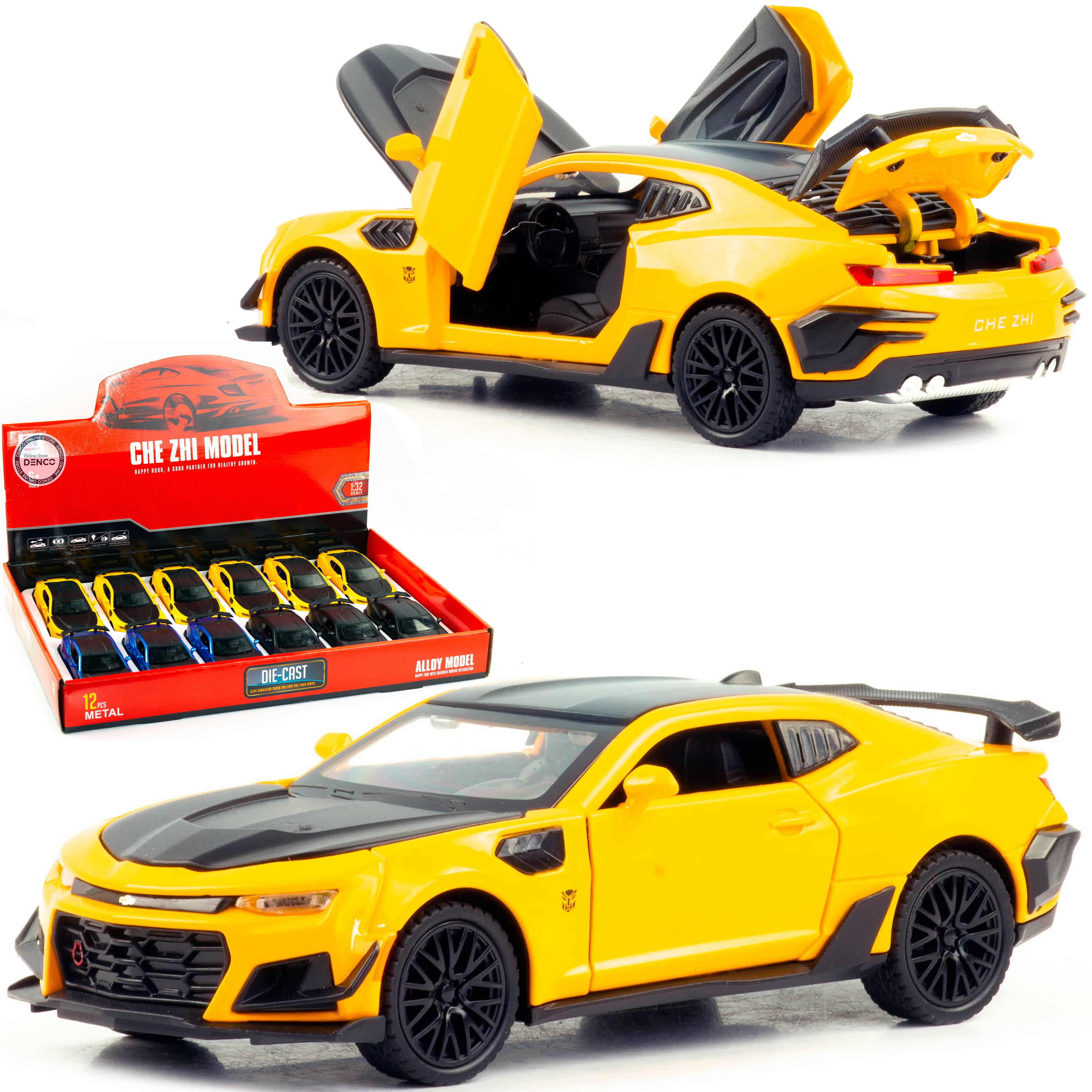 Металлическая машинка игрушка 1:32 Chevrolet Camaro ZL1 (Шевроле Камаро) 17  см. инерционная, свет, звук, /Жёлтый - купить с доставкой по выгодным ценам  в интернет-магазине OZON (694947106)