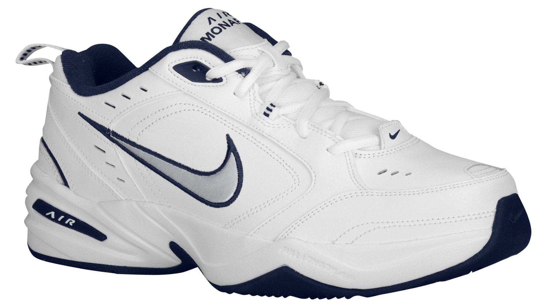 Озон найк. Nike Air Monarch IV мужские. Найк АИР Монарх белые. Nike Air Monarch 4 синие. Nike Air Monarch бело синие.