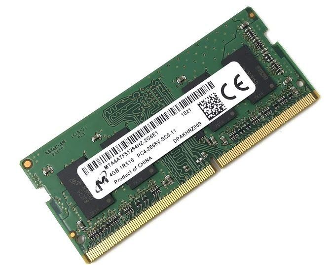 MicronОперативнаяпамятьSODIMMDDR4MTA4ATF51264HZ-2G6E14Гб2666MHz1x4ГБ(MTA4ATF51264HZ-2G6E1)