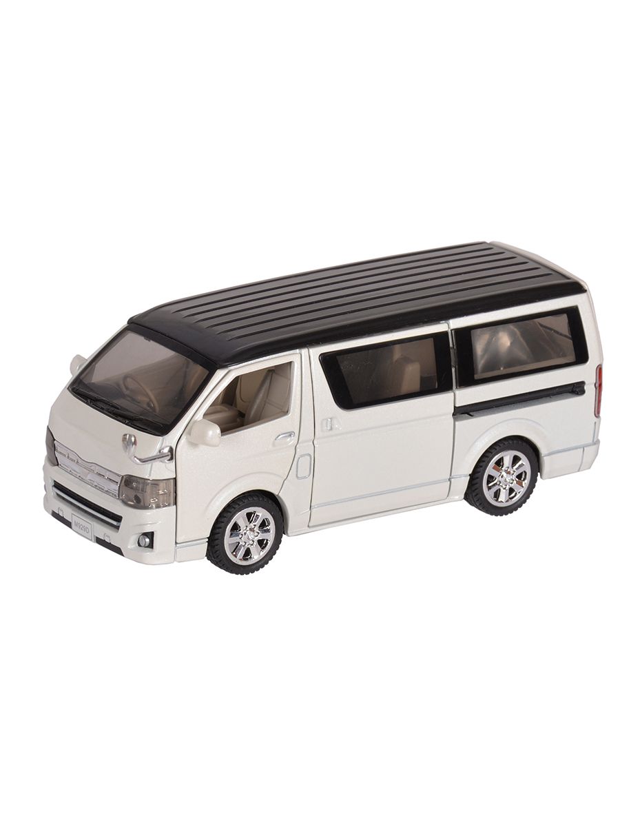 Коллекционная машинка металлическая минивен Toyota Hiace, игрушки модели машинок Тойота