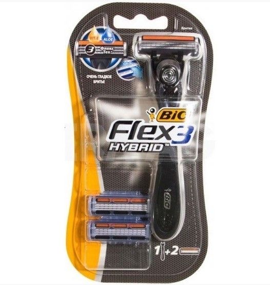 Bic Бритва Flex 3 Hybrid, 2 кассеты