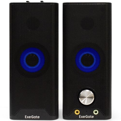 Колонки ExeGate Accord 280, питание от usb, 6 Вт, чёрные, подсветка RGB.