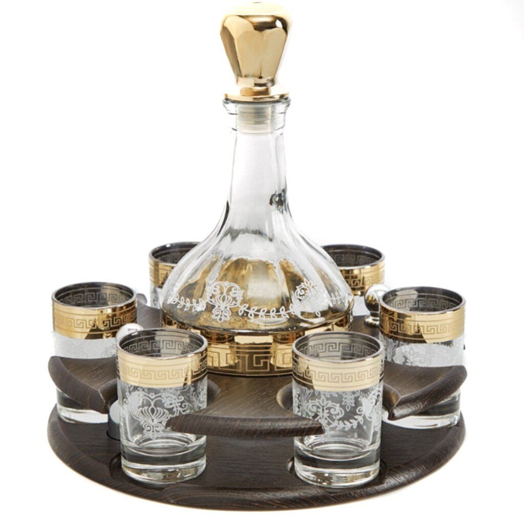 рюмки с символикой ссср. набор для водки графин и 6 рюмок. графин керамический леф со стопками. советские зелёные рюмки с позолотой. набор графин и стопки.