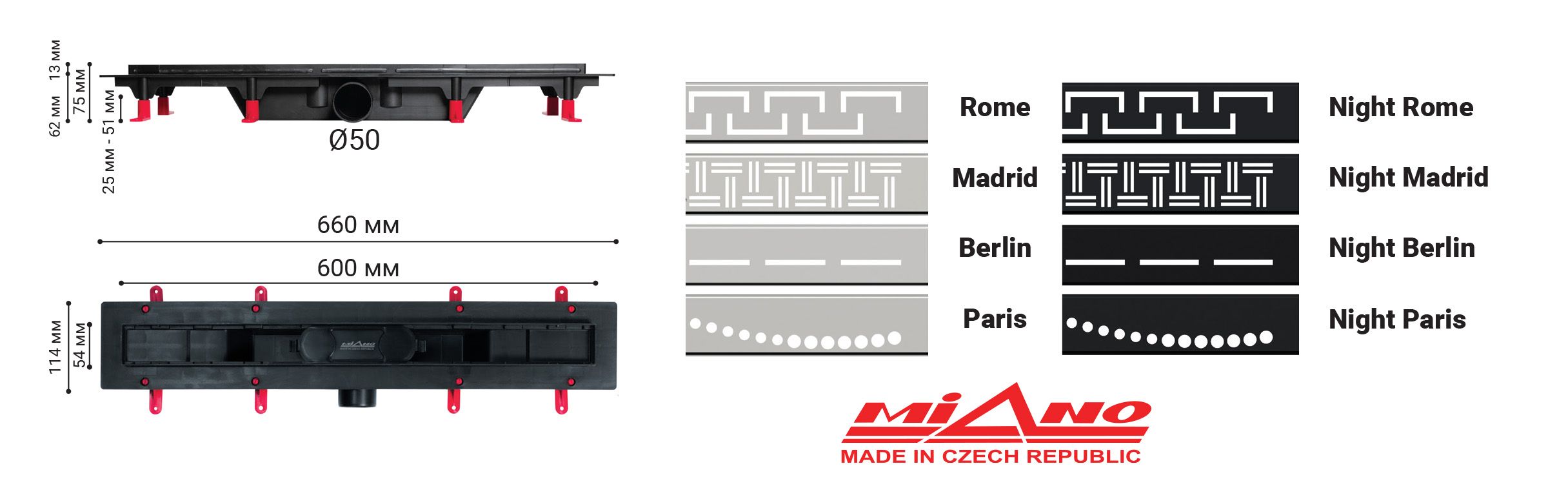 Miano душевой лоток инструкция