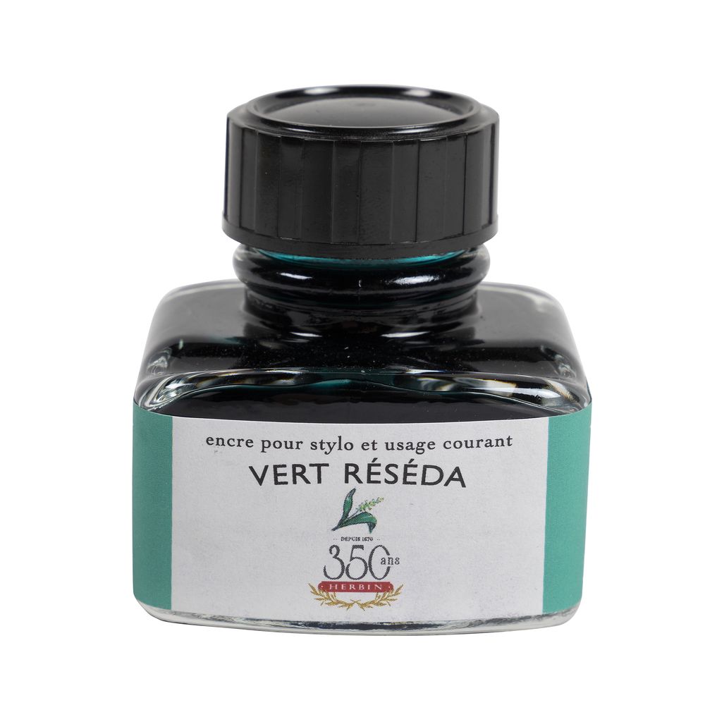 Чернила в банке Herbin. 30 мл. Vert reseda Зеленая резеда