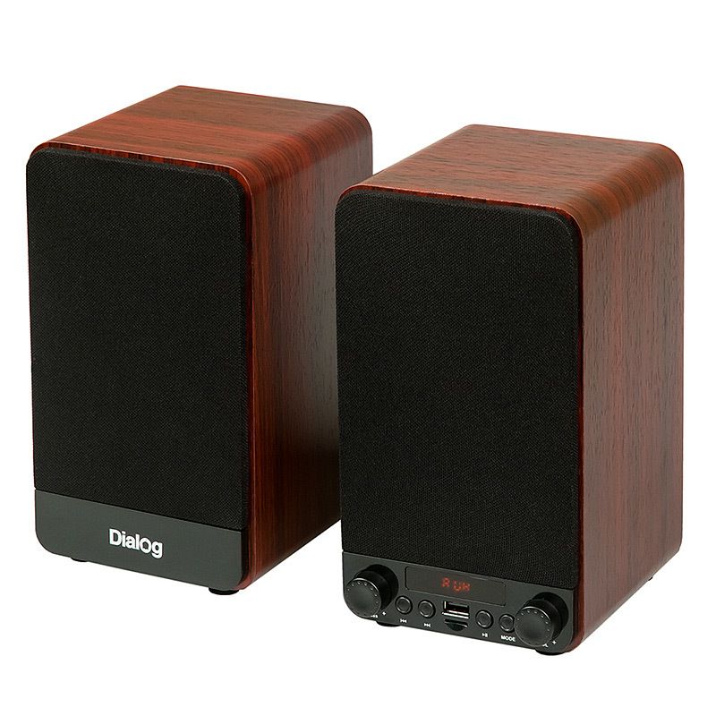 КолонкиDIALOGJazzAJ-13BROWN-акустическиеколонки2.0,2*15WRMS,Bluetooth,USB+microSDreader