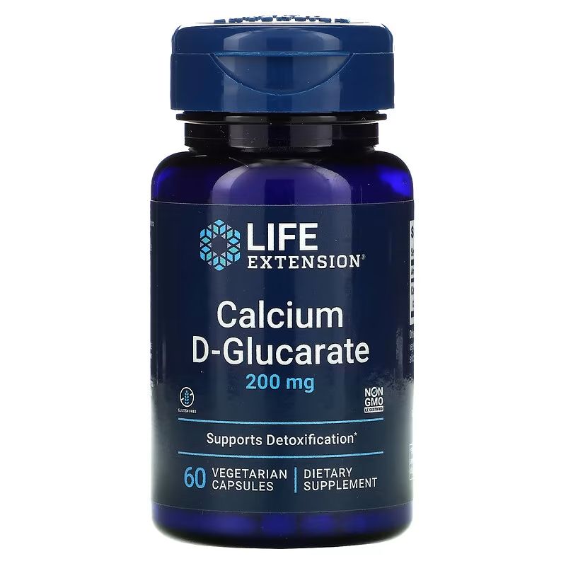 Кальций Д-глюкарат Life Extension Calcium D-Glucarate 200 мг 60 растительных капсул