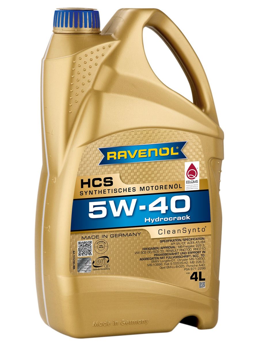 RAVENOLHCS5W-40Масломоторное,Синтетическое,4л