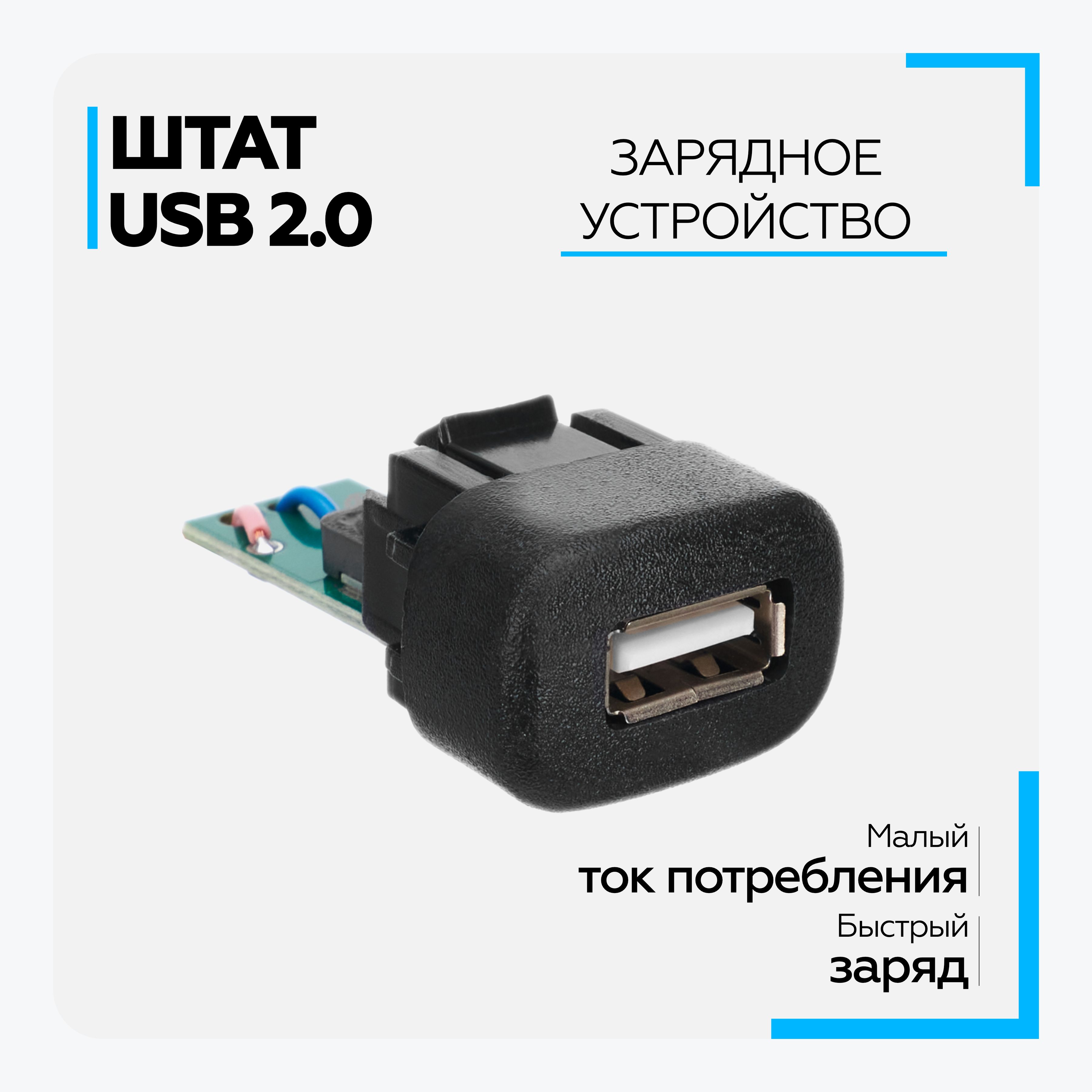 Автомобильное зарядное устройство ШТАТ USB 2.0 универсал USB - купить по  доступным ценам в интернет-магазине OZON (631626601)