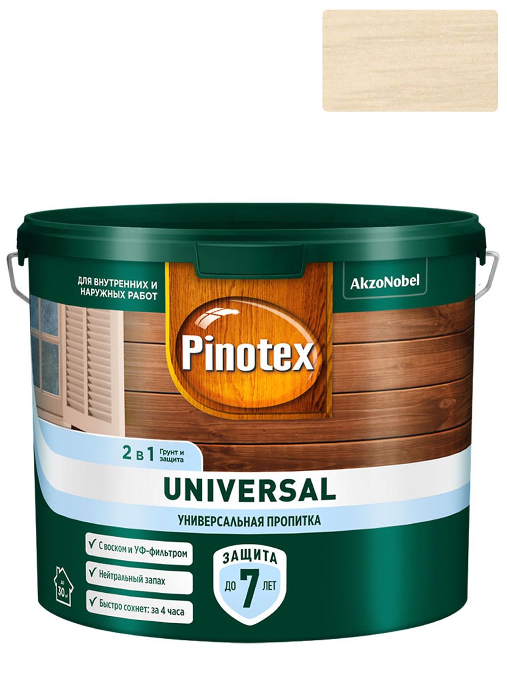 Универсальная пропитка для древесины Pinotex Universal 2 в 1 Цвет: Берёза  2,5 л