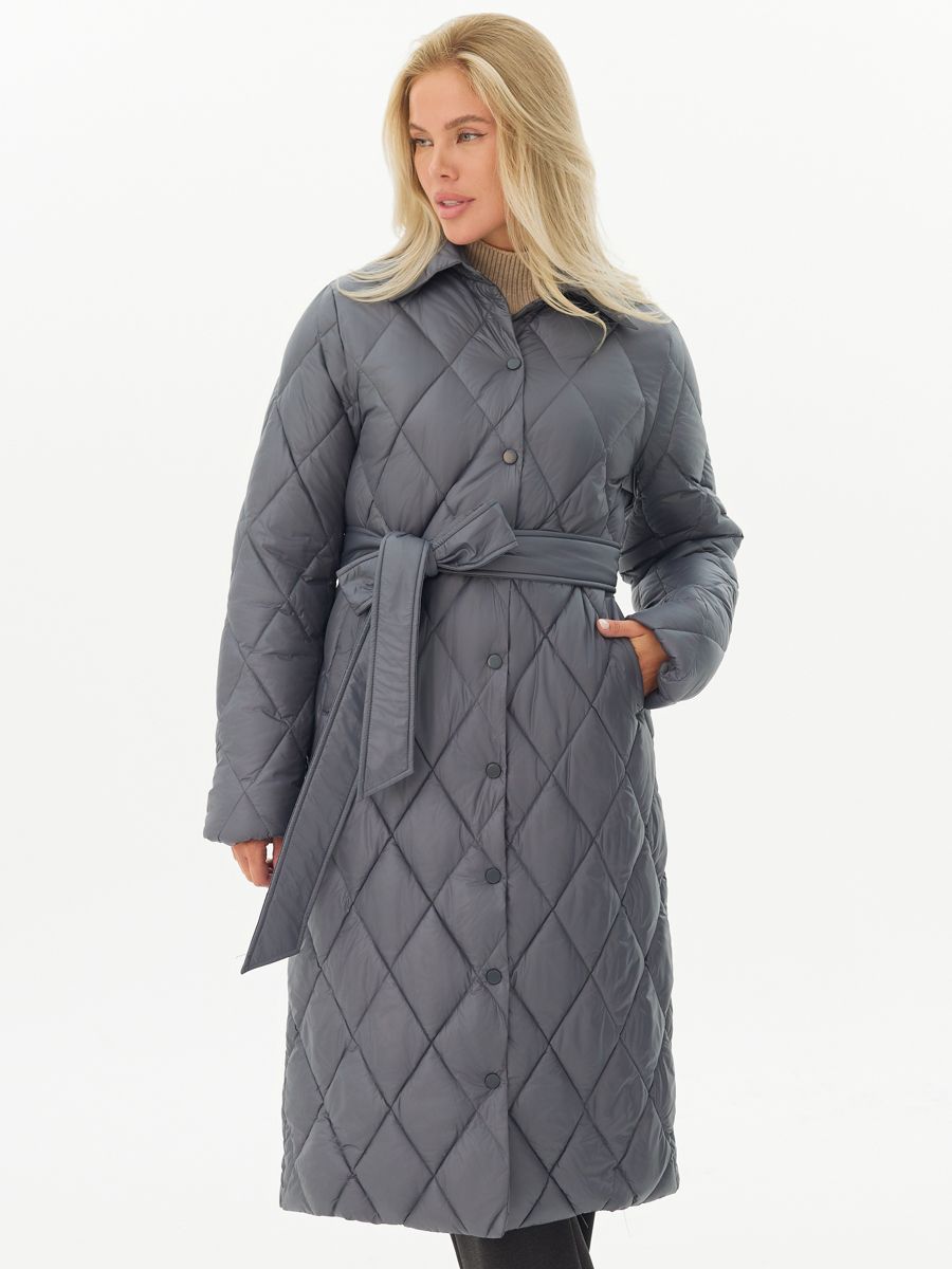 Стеганное демисезонное женское пальто ,прямое,для женщин за 40 лет