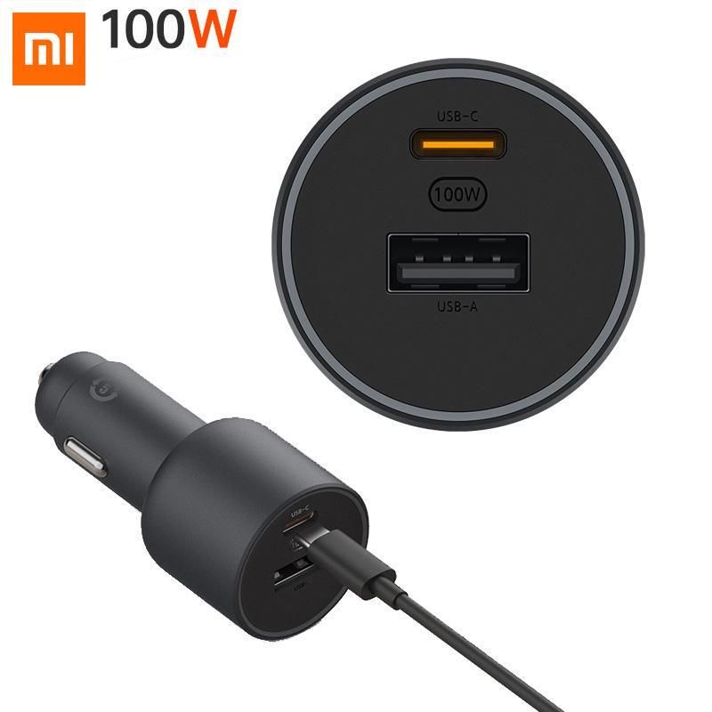 Автомобильная зарядка Xiaomi 100W Car Charger CC07ZM с кабелем USB Type-C, черный